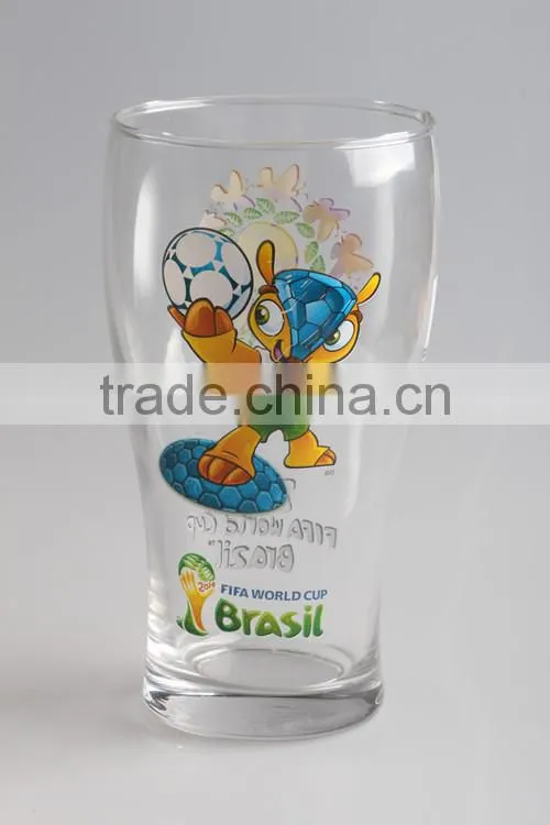 promotion 2016 hot sale new products customized glass beer cup