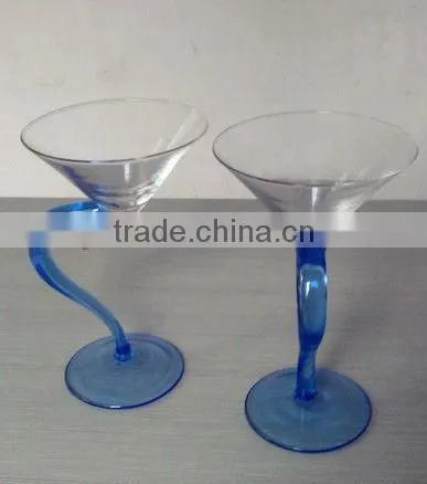 Crystal white wine glass,stemless wine glass