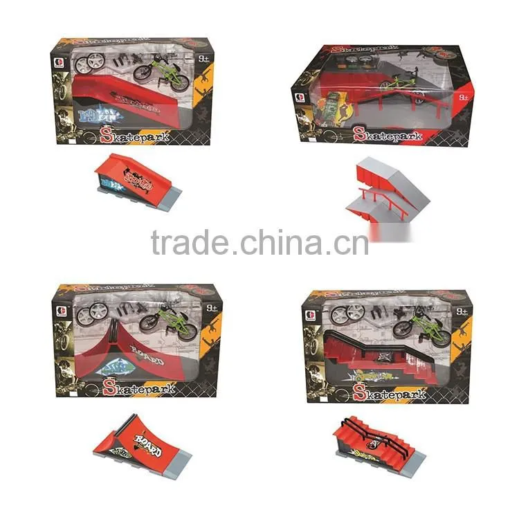 new arrival diecast bike finger bike with skatepark