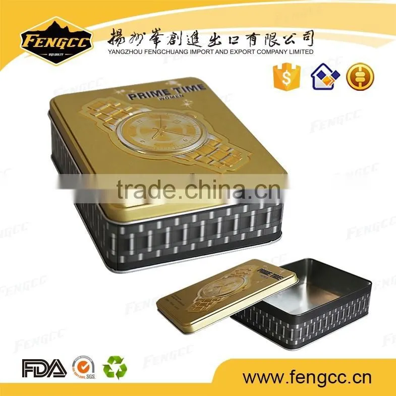 food grade chinese luxurious samll vintage tin box