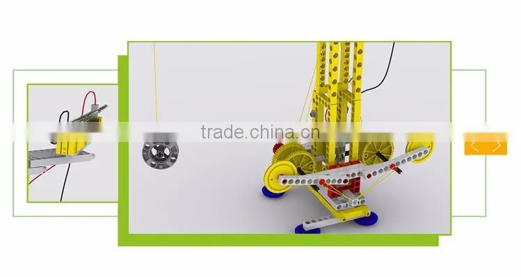 New product DIY building blocks truck set cute sunlight solar toys
