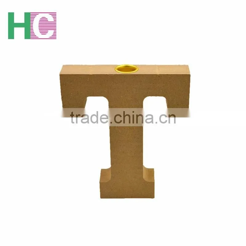 2017 Wood Letter Shape Desktop Candle Holders