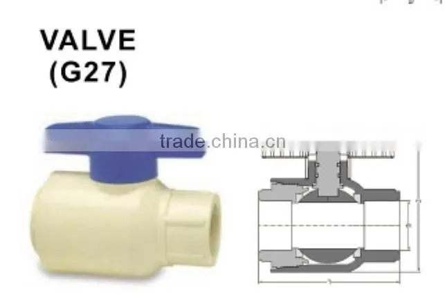 ASTM D2846 CPVC SINGLE UNION BALL VALVE