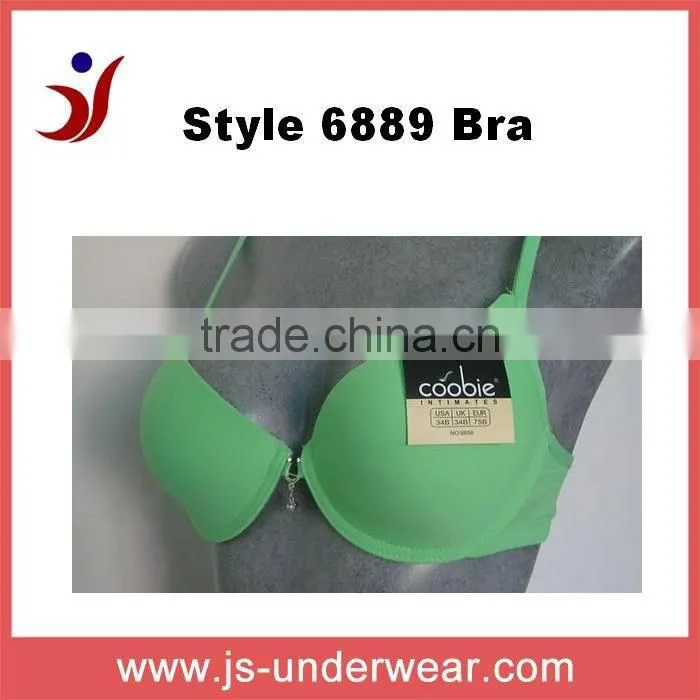 front unlock pure colour ladies underwear