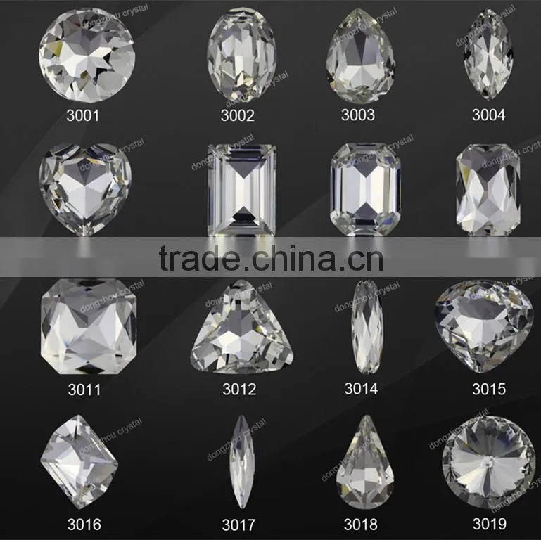 Loose light smoked topaz color crystal jewelry fancy glass stone