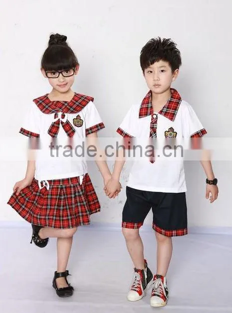 fashional cotton summer primary school uniforms
