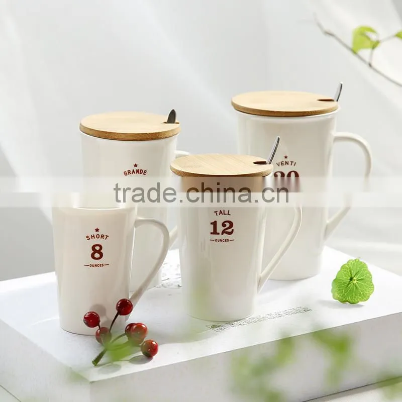 Wholesale Custom Logo Eco-friendly Cute Ceramic Mugs White Color Coffee Cups