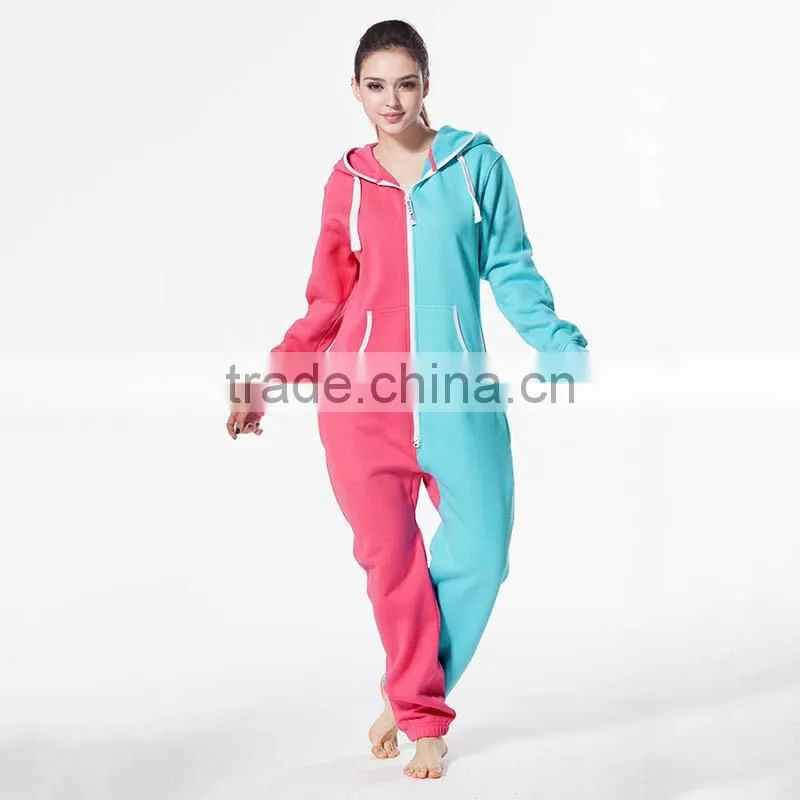 High quality fashion two tone onesie jumpsuit women rompers and jumpsuits
