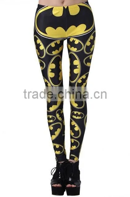 New Top Quality spring autumn Fashion New Women Leggins High Waist Cartoon Badge Legins Printed Skinny Leggings