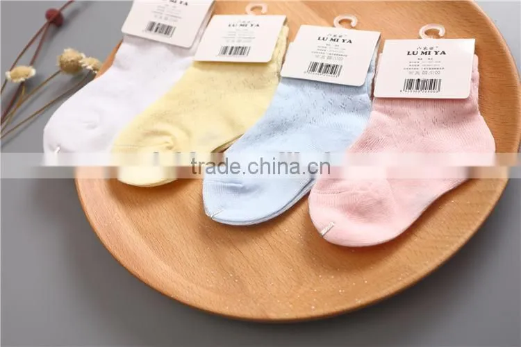 Summer thin section baby socks cotton 0-24 months newborn baby wear