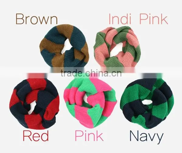 Englishism 5 colors choice autumn and winter warm double color acrylic winter woolen children scarf