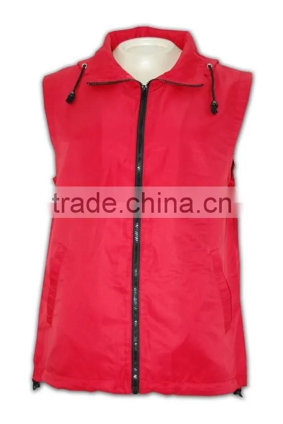 China manufactory high quality custom made sublimation plain nylon hooded vest
