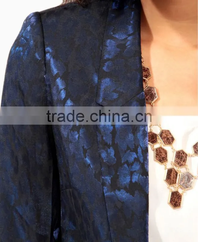 Jacquard Abstract Pattern Blazer