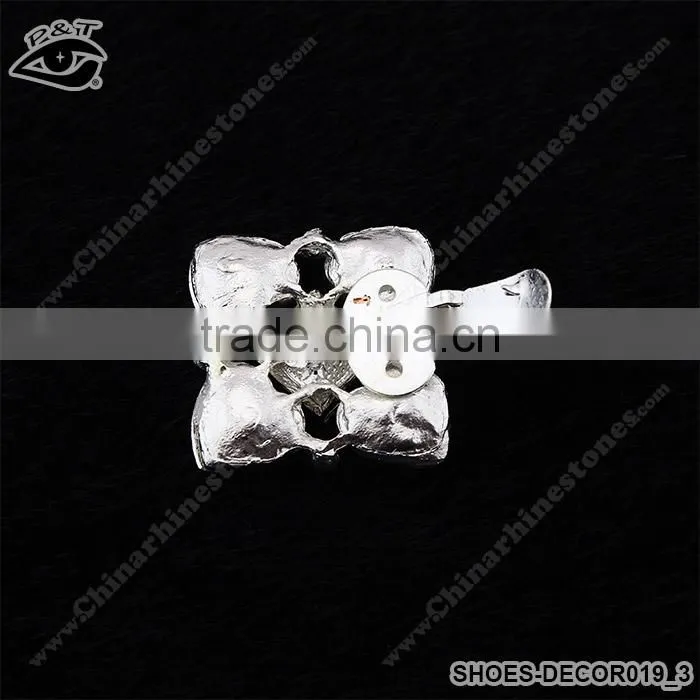 Fashion Classical Flower Shaped Crystal Rhinestone Ornament Accessories with metal clip for high heel shoe wedding shoes