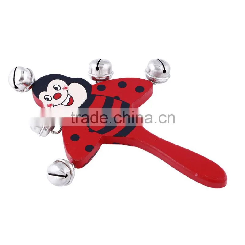 Custom size wooden spin noise maker toy