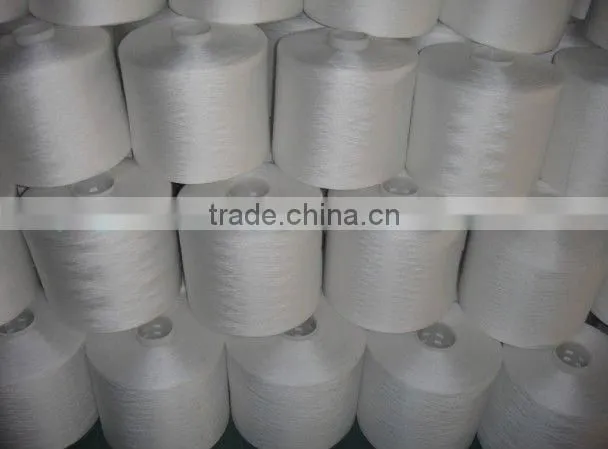 100pct spun polyester yarn raw white polyester sewing thread