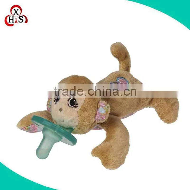animal plush pacifier customized baby stuffed toys pacifier