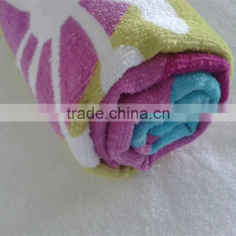 China supplier wholesale cotton flower custom printed beach towel