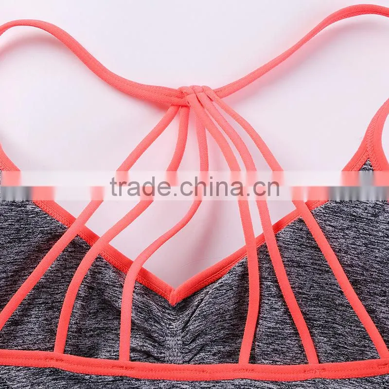 Women's Strappy Back Yoga Padded Sports Bra