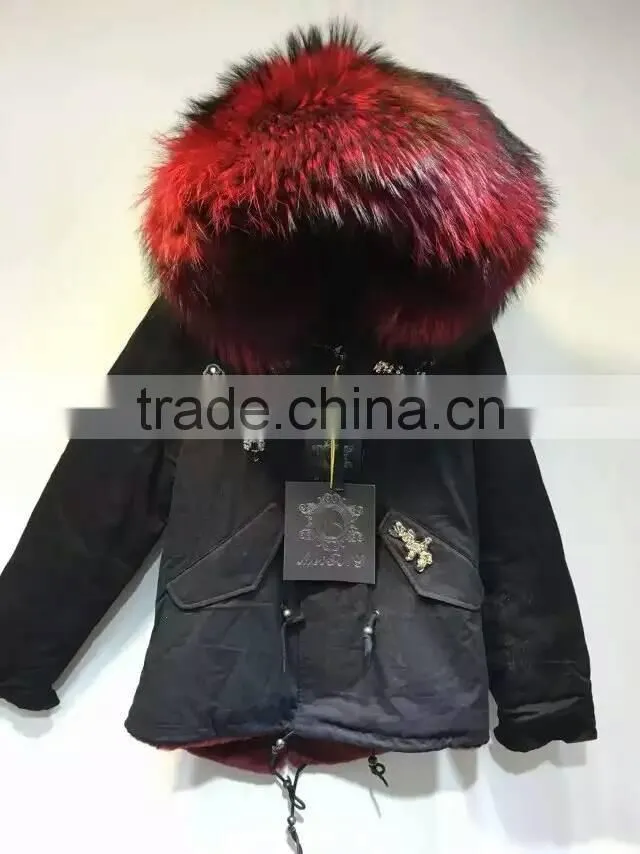 Guangzhou MeiFng 2017 New Style mulity color Fur Coat Women Winter Fur Coats