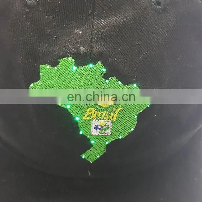 Top quailty led lights sun protection baseball hat for man