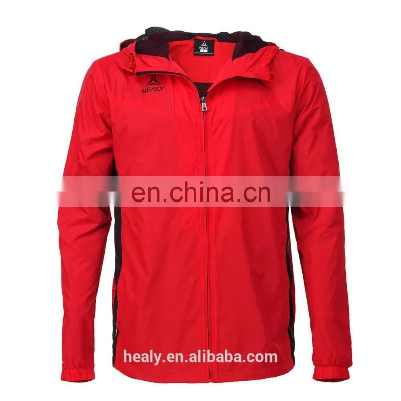 2017 New Hooded 3-Layer Wind Coat Waterproof Men Red Softshell Jacket