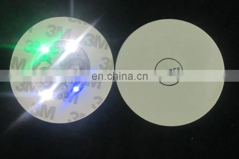 good quality led drink coaster ABS led bottle coster