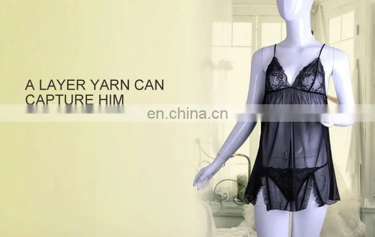 New Arrival Elegant Black Female Sexy Hot Fashion Show Lingerie