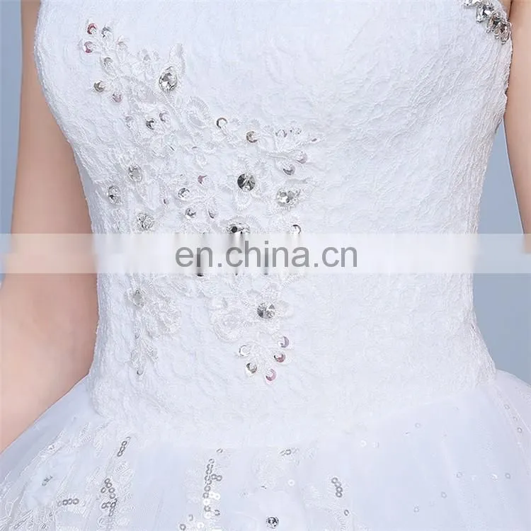 HS1617 Ball Gown Wedding Dresses 2017 New Gorgeous Dazzling Princess Bridal Real Image Luxurious Tulle Handmade Rhinestone