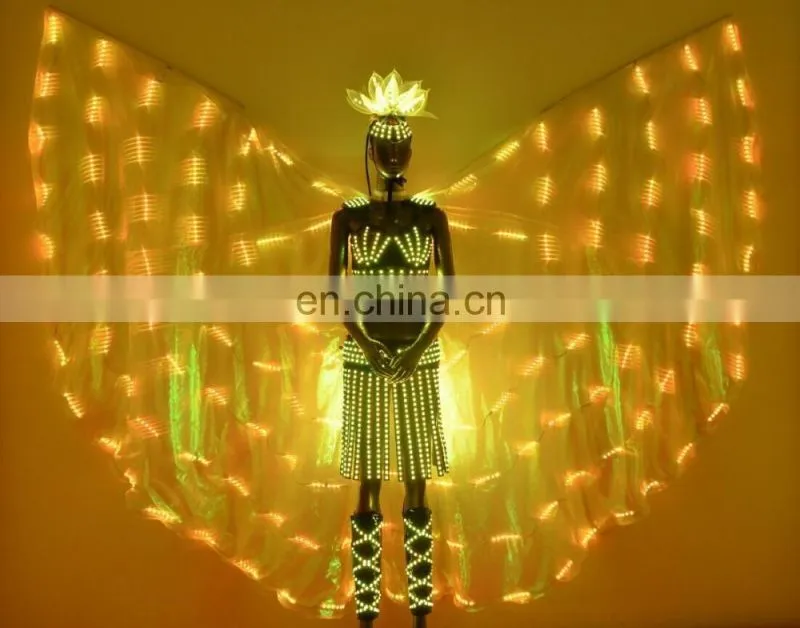 RGB control led angel wing led belly dance wings butterfly wing set