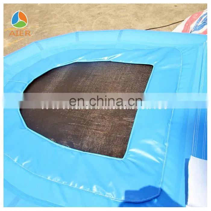New design inflatable water pool with trampolines