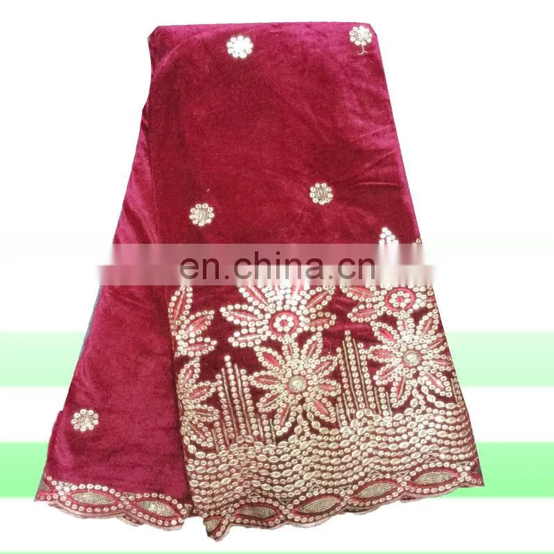 High quality fashion Embroidered lace swiss Pattern African velvet lace fabric .VL41200510