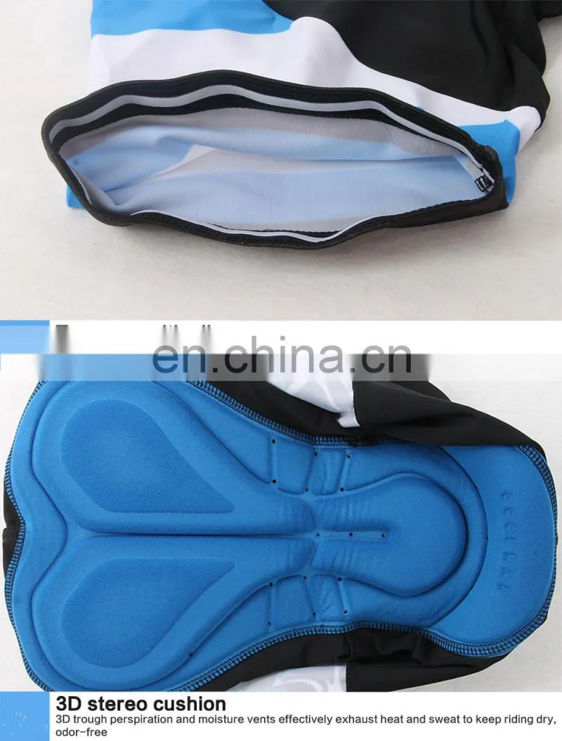 2015 Yihao Assurance Blue New Cycling Bike Short Sleeve Clothing Bicycle Sports Wear / Jersey / Bib Shorts Sets
