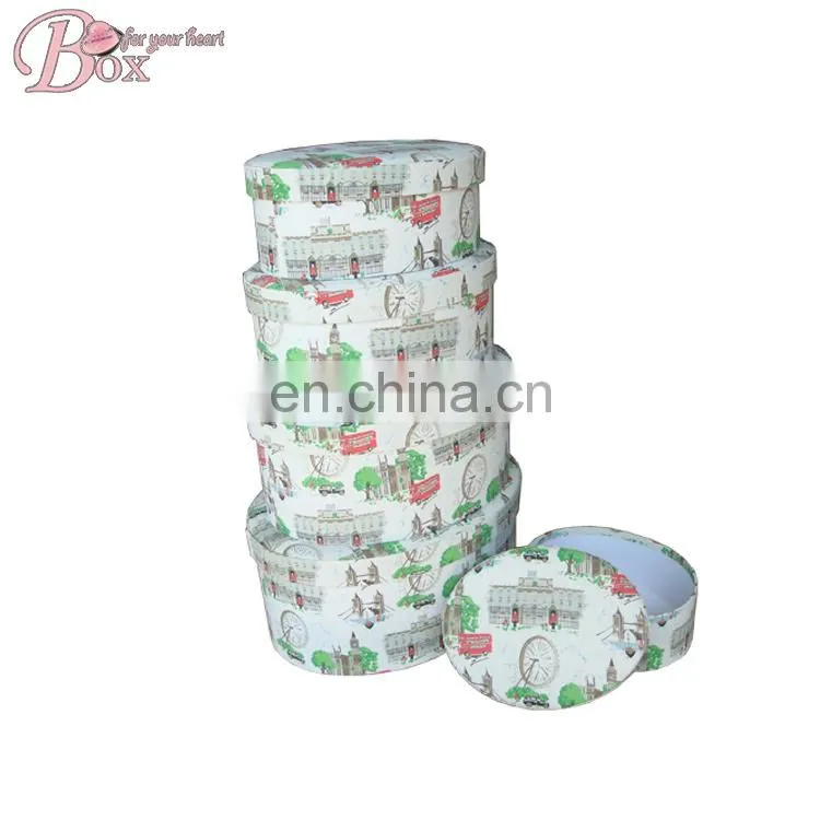 Smart Cardboard Oval Storage Lid box for Hat