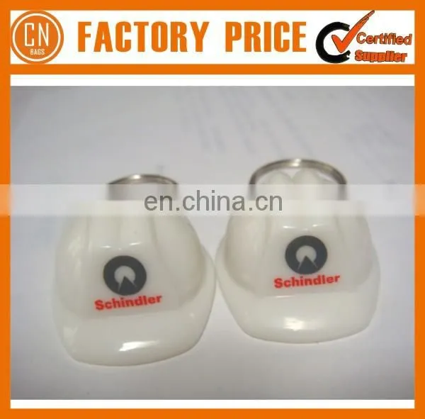Popular Sale Promotional Bottle Cap Safety Helmet Keychain With Privated Logo Printed