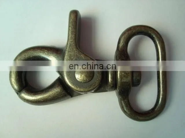 Custom logo/size/color metal snap hook gold snap metal keychain