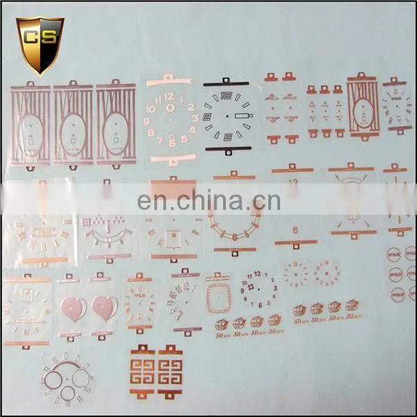 24k gold plating nickel material sticker, widely used in the box above