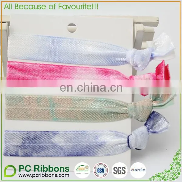 tie dying fold over elastic hair ties