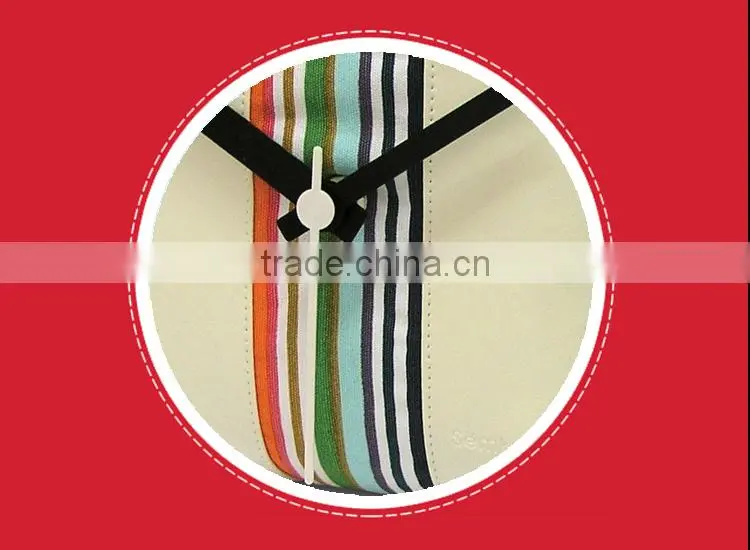 New fashion clock unique leather table clock wall clock