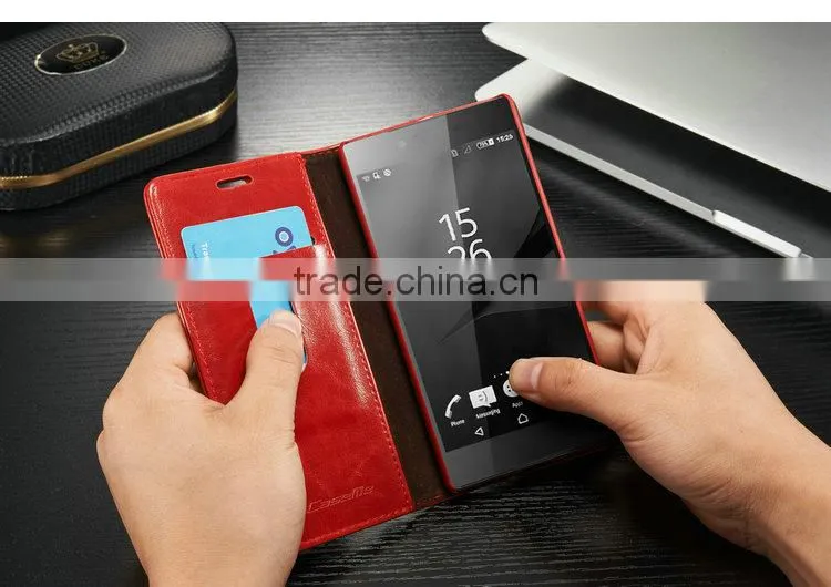 Bulk Buy Form China Leather Flip Case For Sony Xperia Z5, Cell Phone Case for Sony Xperia Z5