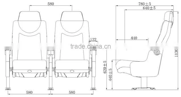 Used comfortable cinema seat for sale HJ9913B-V for movie theater furniture