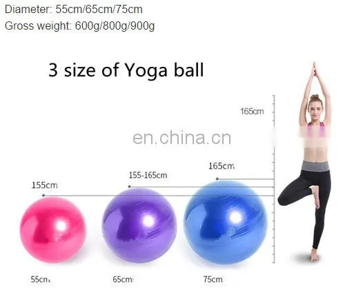 PVC Yoga ball Fitness Ball Round Ball 55/65/75cm
