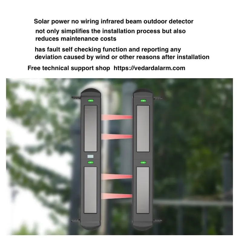 Photoelectric Infrared Beam Detector Perimeter Security Solution Outdoor Detector