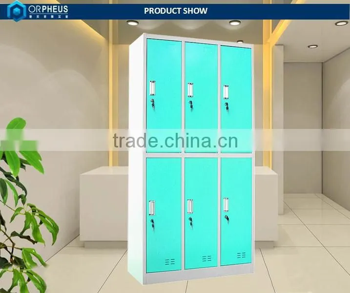 Modern Fashion colorful staff Dormitory steel locker of luo yang