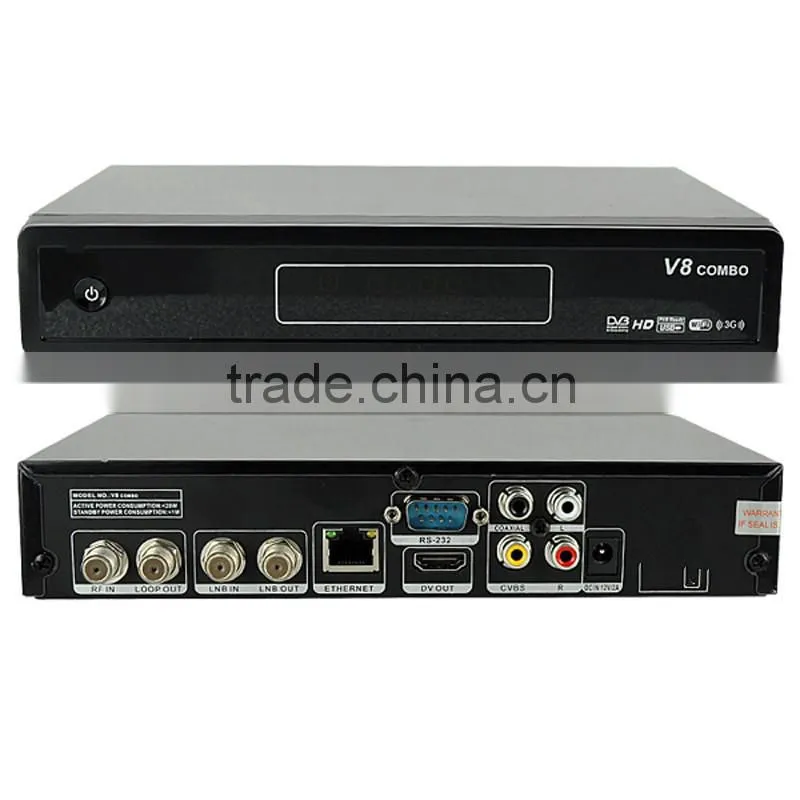 factory price dvb s2 /t2 satellite receiver dvbs2 dvbt2 v8 combo receiver