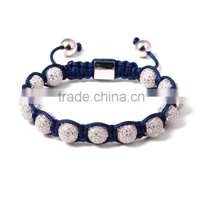 2016 Latest Model Beads Bracelet 8mm Balls Stainless Steel Fashion 18K Gold Plated Diamond Bracelet