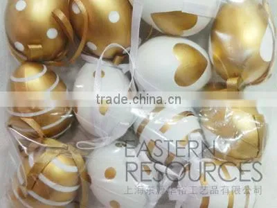 Special Golden Easter Plastic Egg Set for Decoration