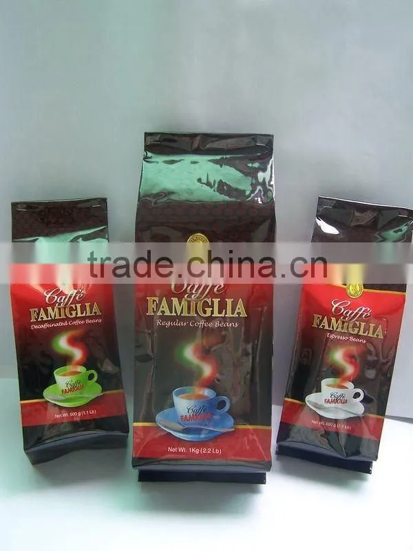 Tin tie Aluminum stand up coffee pouch square bottom zipper pouch with customized logo printing