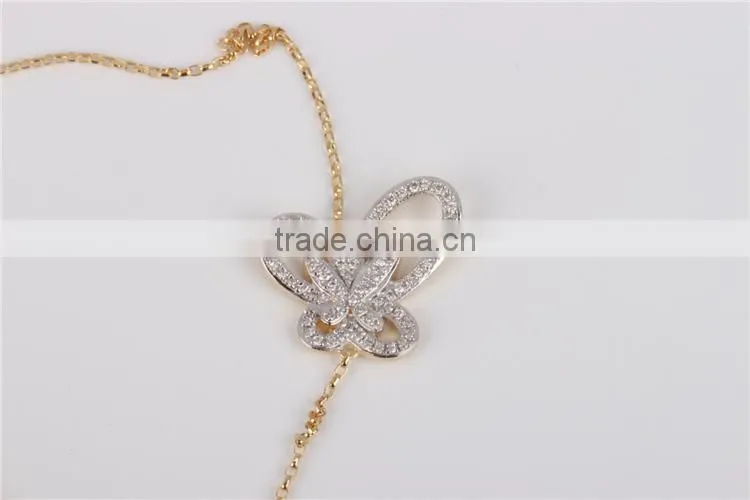 New design butterfly bracelet gril's silver sterling bracelet fashion jewelry