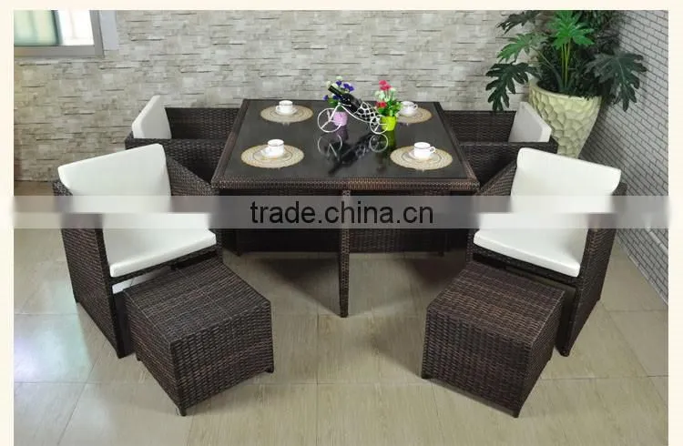 Patio Rattan Furniture Table And Chair Sets Garden Outdoor Rattan Wicker Balcony Furniture Set